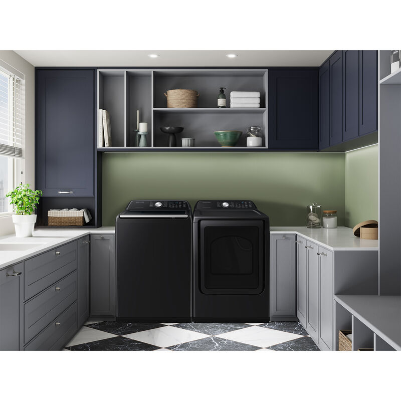 Samsung 27 in. 4.6 cu. ft. Smart Top Load Washer with ActiveWave Agitator & Active WaterJet - Brushed Black, Brushed Black, hires