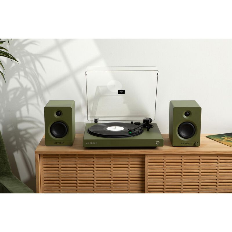 Victrola Wave Bluetooth Turntable with Auracast - Green, , hires