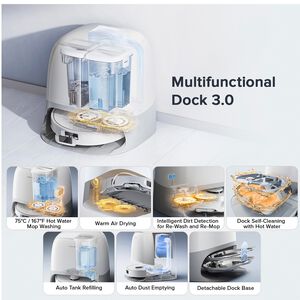 Roborock Qrevo Curv 5A1 Wi-Fi Connected Auto-Empty Pet Robotic Vacuum/Mop Combo with Voice Control & Cleaning Station, , hires