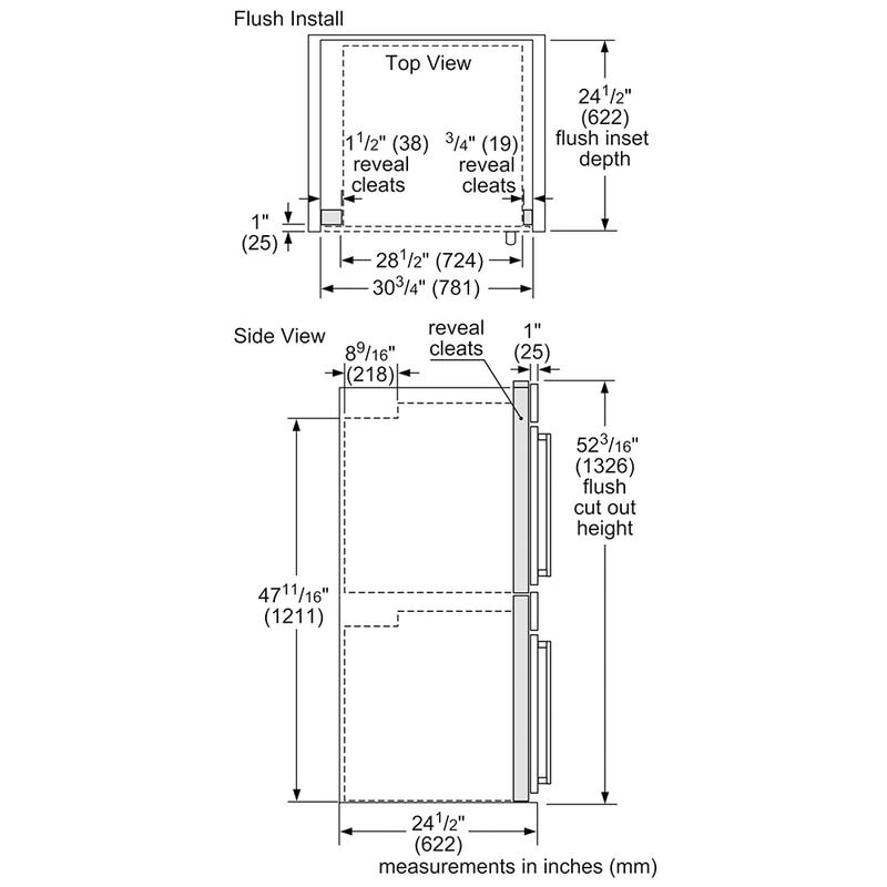 Bosch Benchmark Series 30 in. 9.2 cu. ft. Top Control Electric Double Wall Oven with True European Convection - Stainless Steel, , hires