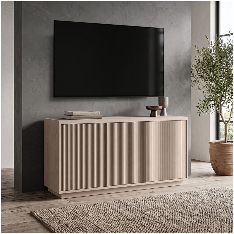 Preston & Cole Waverly 47.5" Wide TV Stand for TVs up to 55" - Alder White, , hires