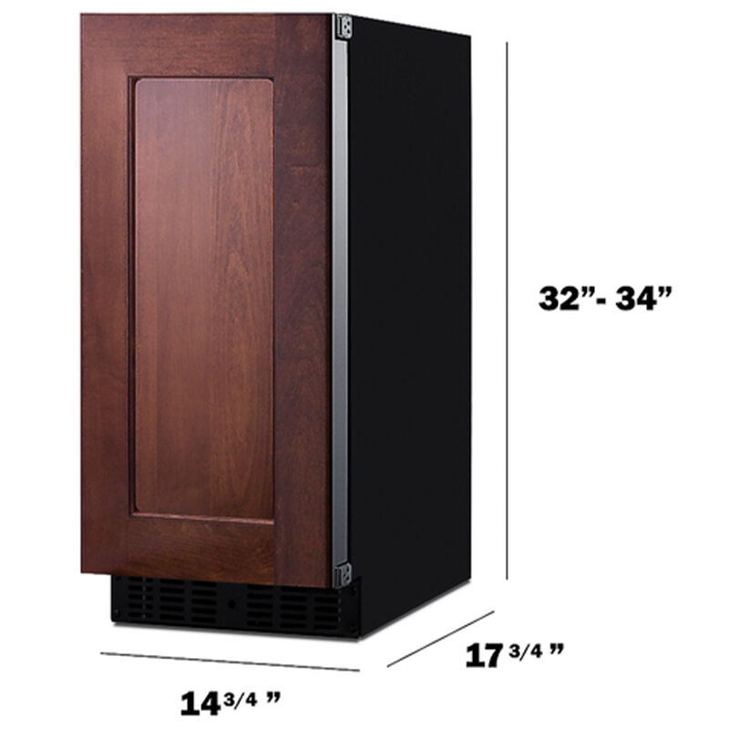 Summit 15 in. 1.7 cu. ft. Undercounter Refrigerator - Custom Panel Ready, , hires