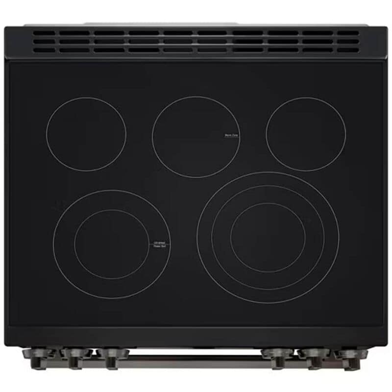 LG 30 in. 6.3 cu.ft. Smart Air-Fry True European Convection Slide-In Electric Range with Radiant Burners - Black Stainless Steel, , hires