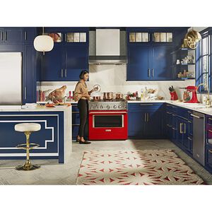 KitchenAid 36 in. Ducted Canopy Pro Style Style Range Hood with 4 Fan Speeds & 2 LED Lights - Stainless Steel, , hires