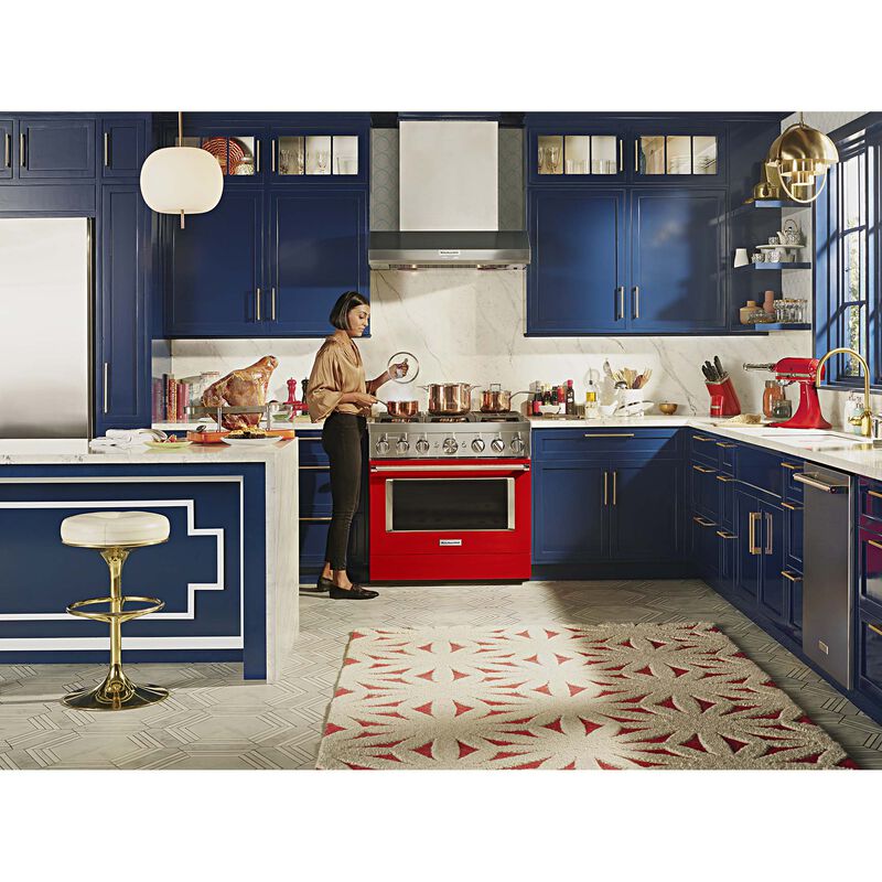 KitchenAid 36 in. Ducted Canopy Pro Style Style Range Hood with 4 Fan Speeds & 2 LED Lights - Stainless Steel, , hires