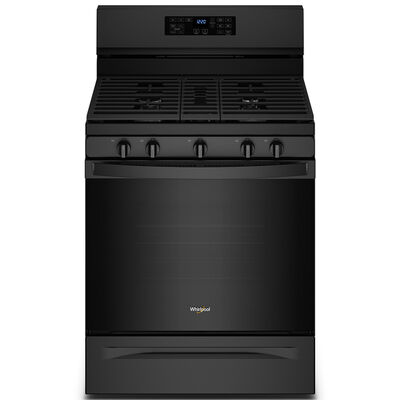 Whirlpool 30 in. 5.0 cu. ft. Air Fry Convection Oven Freestanding Gas Range with 5 Sealed Burners - Black | WFG550S0LB