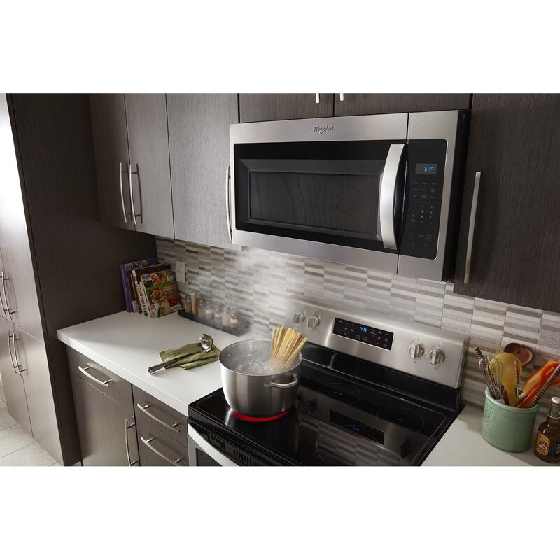 Whirlpool 30 in. 1.7 cu. ft. 1000W Over-the-Range Microwave with 300 CFM - Fingerprint Resistant Stainless, Fingerprint Resistant Stainless, hires