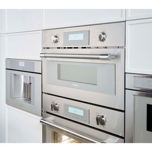 Thermador Professional Series 30 in. 1.6 cu. ft. 1000W Built-In Microwave with Convection & Sensor Cooking - Stainless Steel, , hires