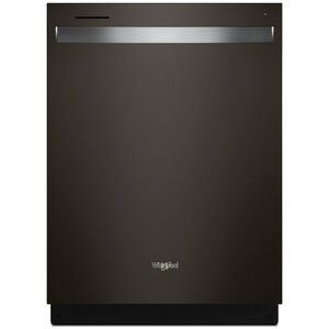 Whirlpool 24 in. Built-In Dishwasher with Top Control, 47 dBA Sound Level, 15 Place Settings, 5 Wash Cycles & Sanitize Cycle - Fingerprint Resistant Black Stainless Steel, Fingerprint resistant Black Stainless, hires