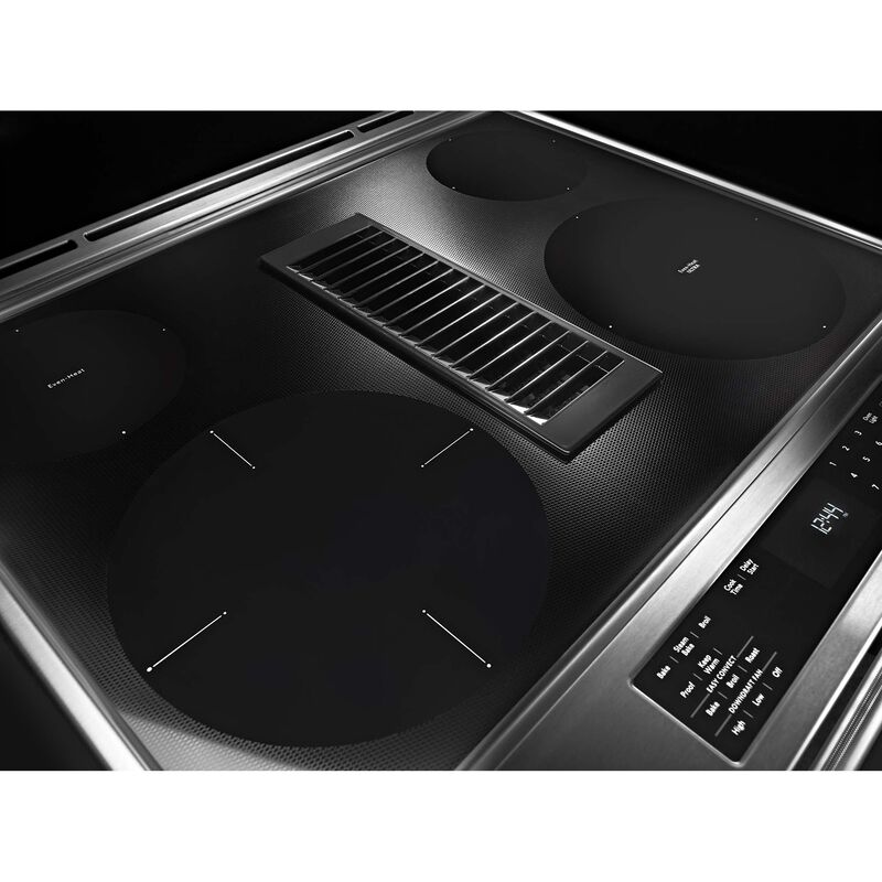 KitchenAid 30 in. 6.4 cu. ft. True European Convection Slide-In Electric Range with Radiant Burners - Stainless Steel, , hires