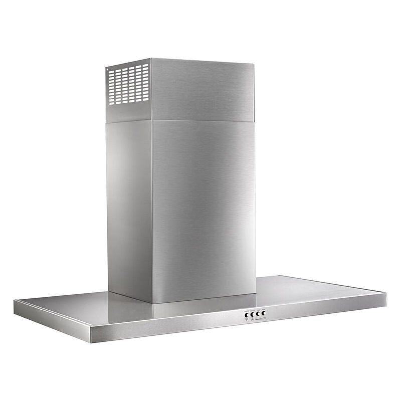 Whirlpool 36 in. Convertible Chimney Style Range Hood with 400 CFM, 3 Fan Speeds & 2 LED Lights - Stainless Steel, , hires
