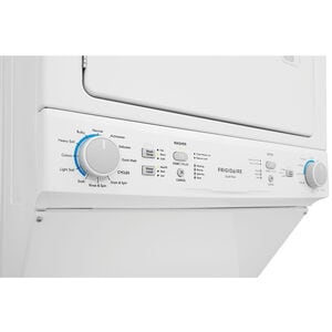 Frigidaire 27 in. Laundry Center with 3.9 cu. ft. Washer with 11 Wash Programs & 5.5 cu. ft. Electric Dryer with 10 Dryer Programs - White, , hires