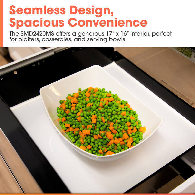 Sharp 24 in. 1.2 cu. ft. 950W Built-In Microwave with Sensor Cooking - Stainless Steel, , hires