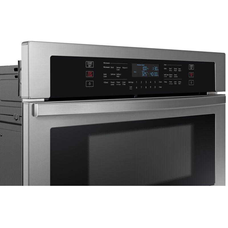 Samsung 30 in. 7 cu. ft. Smart Electric Microwave/Wall Oven Combo with Sensor Cooking - Stainless Steel, Stainless Steel, hires