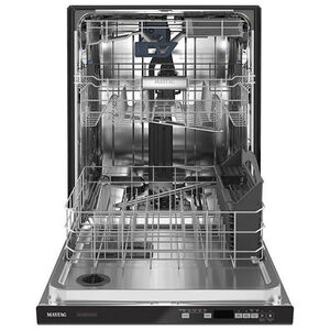Maytag 24 in. Top Control Dishwasher with 47 dBa Sound Level, 3rd-Rack & Pocket - Black, Black, hires