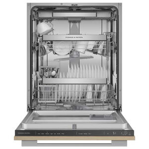 Fisher & Paykel Series 7 24 in. Top Control Flush-Mount Smart Dishwasher with 44 dBA Sound Level & 3rd-Rack - Custom Panel Ready, , hires