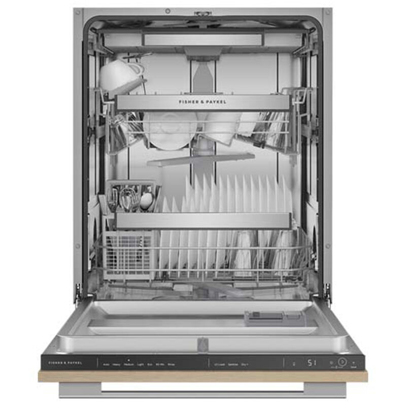 Fisher & Paykel Series 7 24 in. Top Control Flush-Mount Smart Dishwasher with 44 dBA Sound Level & 3rd-Rack - Custom Panel Ready, , hires