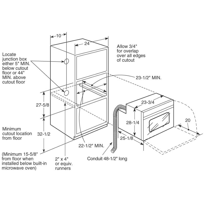 GE 24 in. 2.7 cu. ft. Electric Single Wall Oven - Stainless Steel, Stainless Steel, hires