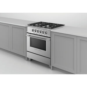 Fisher & Paykel Series 7 30 in. 3.5 cu. ft. Standard Convection Gas Range with 4 Sealed Burners - Stainless Steel, , hires