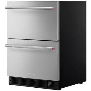 KitchenAid 24 in. 4.3 cu. ft. Double Refrigerator & Freezer Drawers - Stainless Steel, , hires