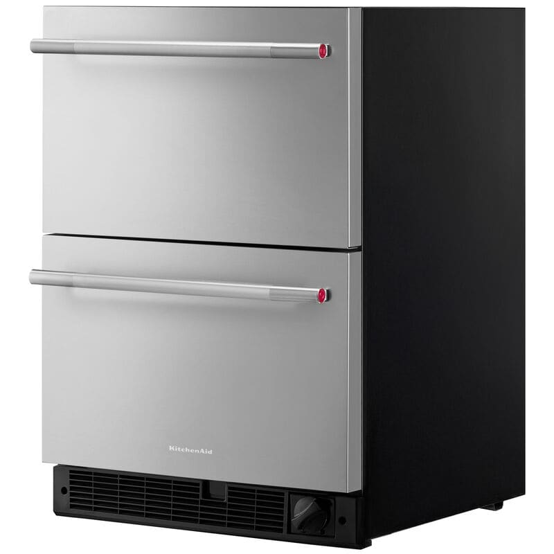 KitchenAid 24 in. 4.3 cu. ft. Double Refrigerator & Freezer Drawers - Stainless Steel, , hires