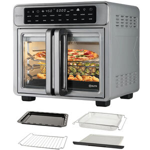 Kitchen Elite 16 Quart French Door Air Fryer Oven Countertop Convection Cooker with LED Display - Stainless Steel, , hires