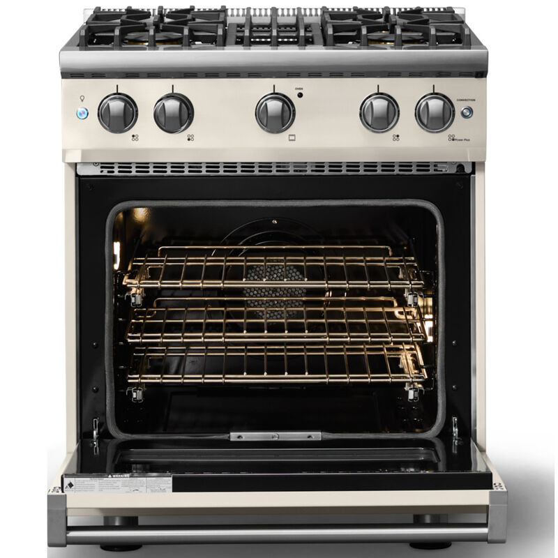 Viking 5 Series 30 in. 4.0 cu. ft. Standard Convection Gas Range with 4 Sealed Burners - Pure White - Liquid Propane Gas, Polished Chrome Trim Option, , hires