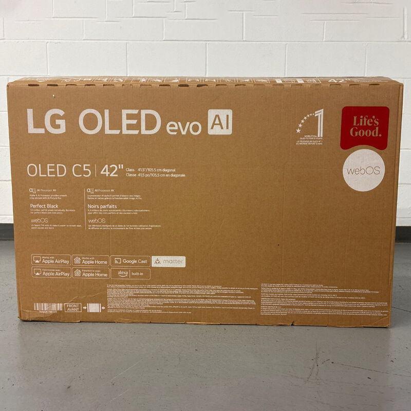 LG - 42" Class C5 Series OLED evo 4K UHD Smart webOS TV (Open Box Excellent Condition), , hires