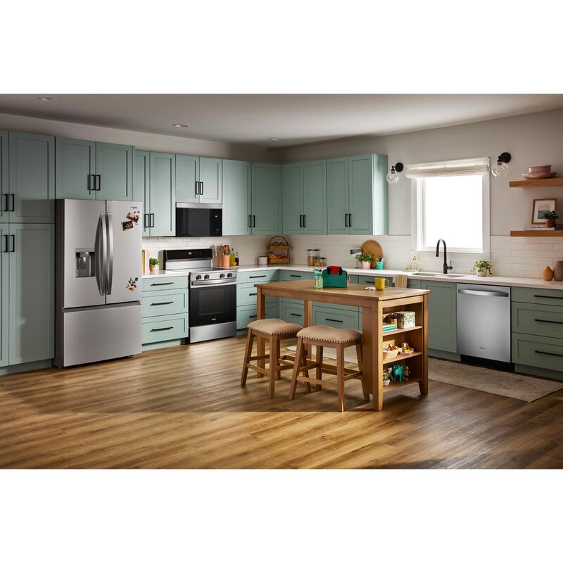 Whirlpool 24 in. Top Control Dishwasher with 47 dBA Sound Level, 3rd Rack & Auto Open Air Dry - Fingerprint Resistant Stainless Steel, , hires