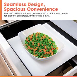 Sharp 24 in. 1.2 cu. ft. 950W Smart Drawer Microwave with Sensor Cooking - White, , hires