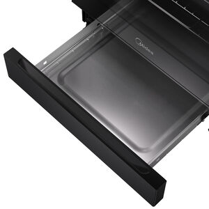 Midea 30 in. 6.1 cu. ft. Gas Range with 4 Sealed Burners - Black, Black, hires