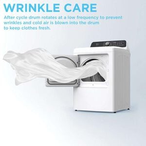 Midea 27 in. 7.0 cu. ft. Smart Electric Dryer with Sensor Dry & Sanitize Cycle - White, White, hires