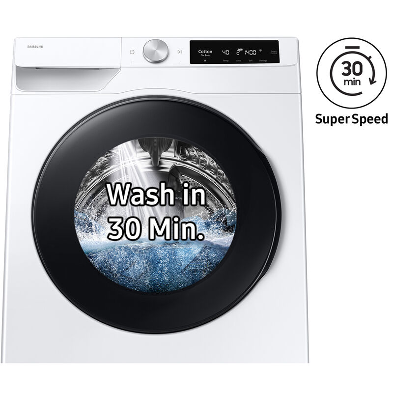 Samsung 24 in. 2.5 cu. ft. Smart Stackable Front Load Washer with Vibration Reduction Technology+, Sanitize & Steam Wash Cycle - White, , hires