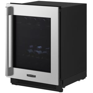 Signature Kitchen Suite 24 in. Undercounter Smart Wine Cooler with Metal & Wood Racks, Dual Temperature Zones & 41 Bottle Capacity - Custom Panel Ready, , hires