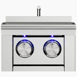 XO Performance 13 in. Natural Gas Twin Side Burner - Stainless Steel, , hires