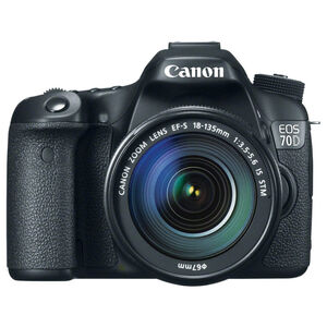 Canon EOS 70D 20.2 MP DSLR Digital Camera with 18-135mm STM Lens, , hires