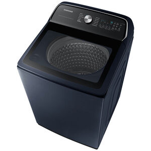 Samsung 27 in. 5.4 cu. ft. Smart Top Load Washer with Pet Care Solution & Super Speed Wash - Brushed Navy, Brushed Navy, hires