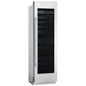Signature Kitchen Suite Instaview 24 in. Built-in Smart Wine Cooler with Metal & Wood Racks, Multi-Temperature Zones & 113 Bottle Capacity - Custom Panel Ready, , hires