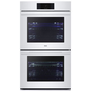 SKS Transitional 30 in. 9.4 cu. ft. Smart Top Control SteamElectric Double Wall Oven with True European Convection - Stainless Steel, , hires