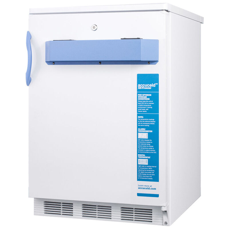 Summit Medical 24 in. 3.2 cu. ft. Upright Compact Freezer with Digital Control - White, , hires