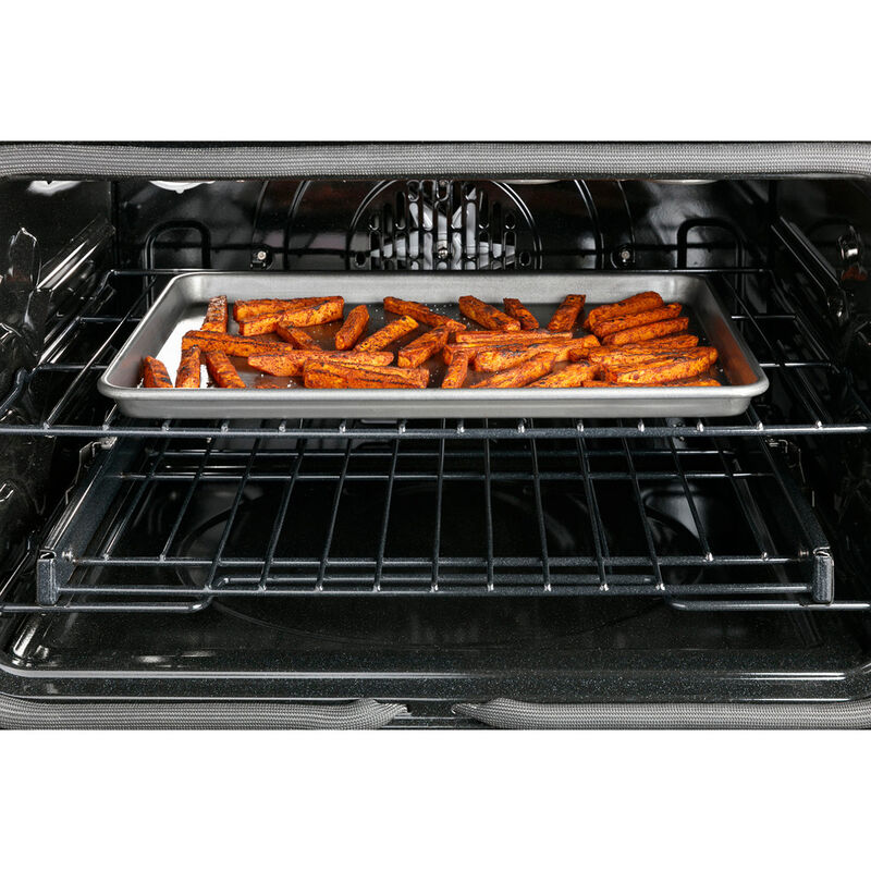 Cafe 30 in. 5.7 cu. ft. Smart Air Fry True European Convection Slide-In Electric Range with Smoothtop Burners - Stainless Steel, Stainless Steel, hires