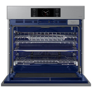 Samsung Bespoke 30 in. 5.1 cu. ft. Smart Steam Electric Single Wall Oven with Dual Convection - Stainless Steel, , hires