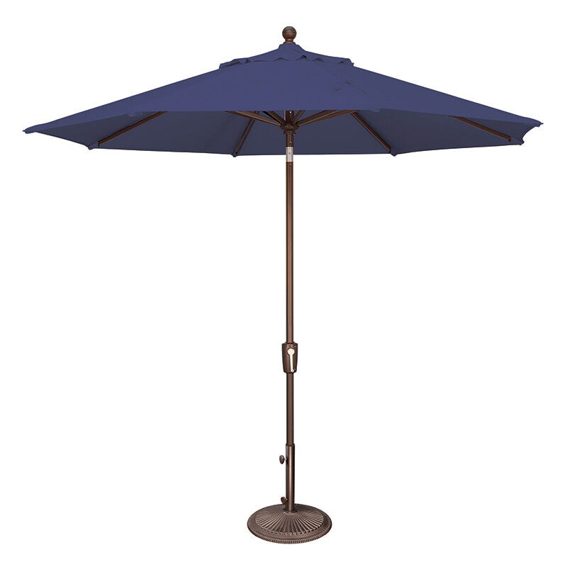 SimplyShade Catalina 9' Octagon Push Button Market Umbrella in Solefin Fabric - Blue Sky, Blue, hires