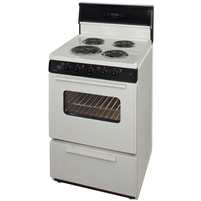 Premier 24 in. 3 cu. ft. Electric Range with Coil Burners - Bisque, Bisque, hires