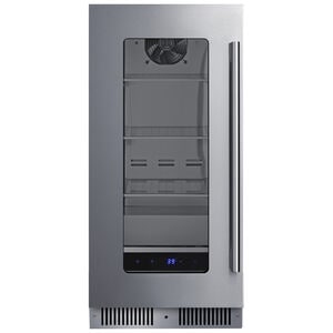 Summit 15 in. 1.9 cu. ft. Left-Hinged Undercounter Refrigerator - Stainless Steel, , hires