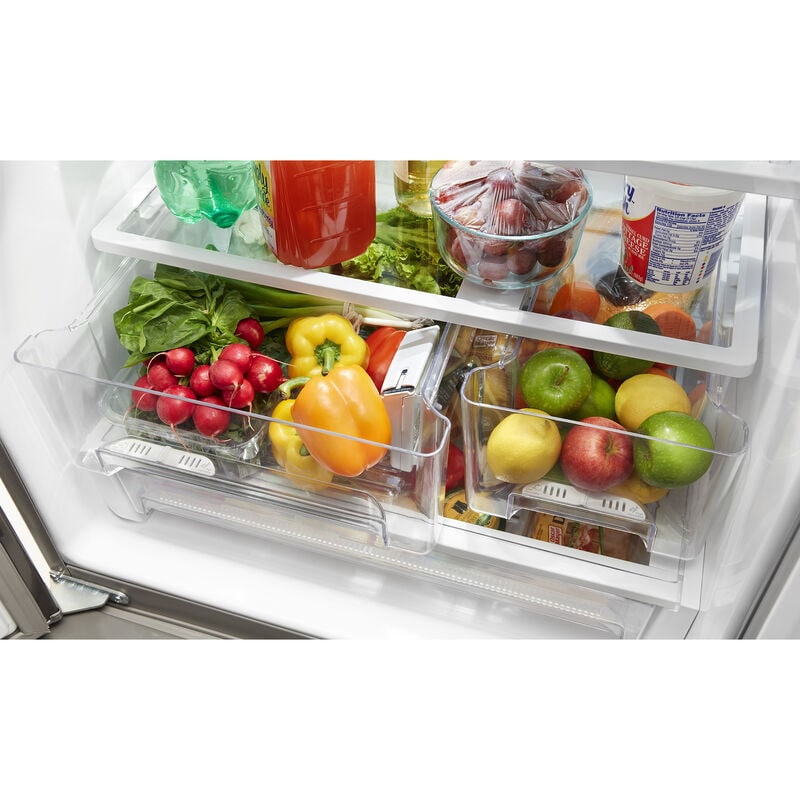 Whirlpool 30 in. 19.7 cu. ft. French Door Refrigerator with Ice Maker - Black Stainless, Black Stainless, hires