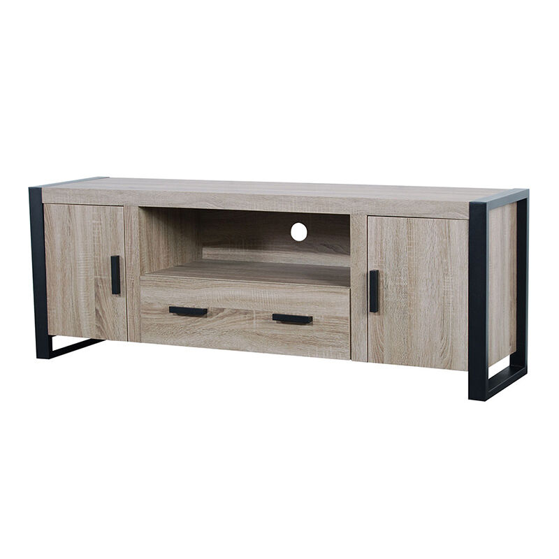 Walker Edison 60 Urban Wood Media Tv, Tv Stand With Shelves And Drawers