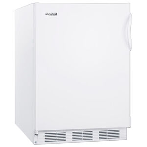 Summit AccuCold 24 in. 5.1 cu. ft. Mini Fridge with Freezer Compartment - White, , hires