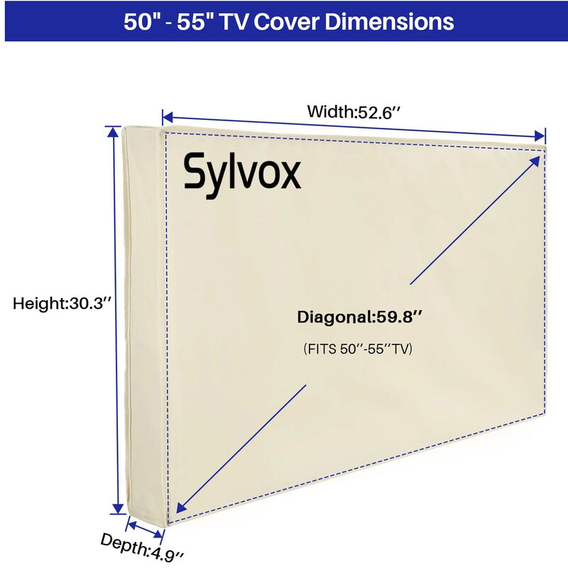 Sylvox Waterproof Outdoor TV Cover for 50"- 55" TVs, , hires