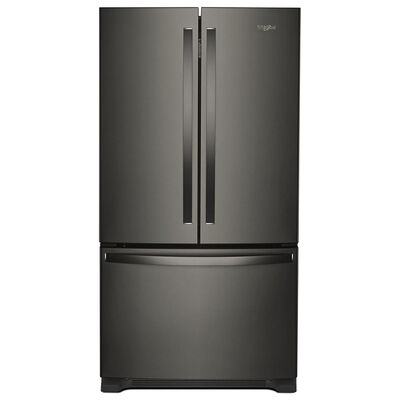 Whirlpool 36 in. 25.2 cu. ft. French Door Refrigerator with Internal Water Dispenser- Black Stainless Steel | WRF535SWHV